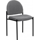 Flash Furniture Gray Fabric Comfortable Stackable Steel Side Chair [BT-515-1-GY-GG] width=