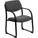 Flash Furniture Gray Fabric Executive Side Chair with Sled Base [BT-508-GY-GG] width=