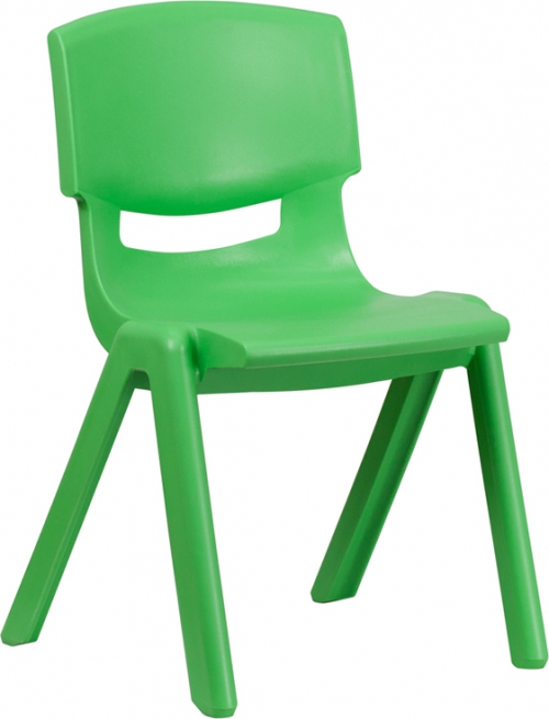 Flash Furniture Green Plastic Stackable School Chair with