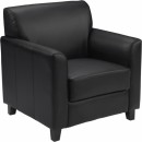 Flash Furniture HERCULES Diplomat Series Black Leather Chair [BT-827-1-BK-GG] width=