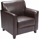 Flash Furniture HERCULES Diplomat Series Brown Leather Chair [BT-827-1-BN-GG] width=