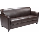 Flash Furniture HERCULES Diplomat Series Brown Leather Sofa [BT-827-3-BN-GG] width=
