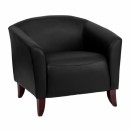 Flash Furniture HERCULES Imperial Series Black Leather Chair [111-1-BK-GG] width=