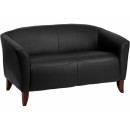 Flash Furniture HERCULES Imperial Series Black Leather Love Seat [111-2-BK-GG] width=
