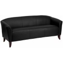 Flash Furniture HERCULES Imperial Series Black Leather Sofa [111-3-BK-GG] width=
