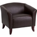 Flash Furniture HERCULES Imperial Series Brown Leather Chair [111-1-BN-GG] width=