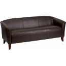 Flash Furniture HERCULES Imperial Series Brown Leather Sofa [111-3-BN-GG] width=
