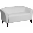 Flash Furniture HERCULES Imperial Series White Leather Love Seat [111-2-WH-GG] width=