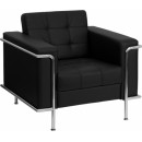 Flash Furniture HERCULES Lesley Series Flash Furniture Contemporary Black Leather Chair with Encasing Frame [ZB-LESLEY-8090-CHAIR-BK-GG] width=