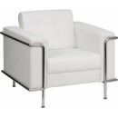 Flash Furniture HERCULES Lesley Series Flash Furniture Contemporary White Leather Chair with Encasing Frame [ZB-LESLEY-8090-CHAIR-WH-GG] width=