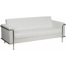 Flash Furniture HERCULES Lesley Series Flash Furniture Contemporary White Leather Sofa with Encasing Frame [ZB-LESLEY-8090-SOFA-WH-GG] width=