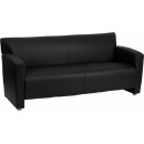 Flash Furniture HERCULES Majesty Series Black Leather Sofa [222-3-BK-GG] width=