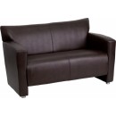 Flash Furniture HERCULES Majesty Series Brown Leather Love Seat [222-2-BN-GG] width=