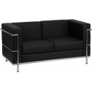 Flash Furniture HERCULES Regal Series Flash Furniture Contemporary Black Leather Love Seat with Encasing Frame [ZB-REGAL-810-2-LS-BK-GG] width=