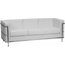 Flash Furniture HERCULES Regal Series Flash Furniture Contemporary White Leather Sofa with Encasing Frame [ZB-REGAL-810-3-SOFA-WH-GG] width=