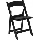 Flash Furniture HERCULES Series 1000 lb. Capacity Black Resin Folding Chair with Black Vinyl Padded Seat [LE-L-1-BLACK-GG] width=