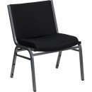 Flash Furniture HERCULES Series 1000 lb. Capacity Big and Tall Extra Wide Black Fabric Stack Chair [XU-60555-BK-GG] width=
