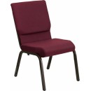 Flash Furniture HERCULES Series 18.5'' Wide Burgundy Patterned Stacking Church Chair with 4.25'' Thick Seat - Gold Vein Frame [XU-CH-60096-BYXY56-GG] width=