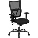 Flash Furniture HERCULES Series 400 lb. Capacity Big & Tall Black Mesh Office Chair with Arms [WL-5029SYG-A-GG] width=