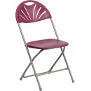 Flash Furniture HERCULES Series 440 lb. Capacity Burgundy Plastic Fan Back Folding Chair [BH-D0002-BG-GG] width=