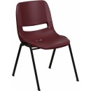 Flash Furniture HERCULES Series 880 lb. Capacity Burgundy Ergonomic Shell Stack Chair [RUT-EO1-BY-GG] width=