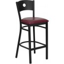 Flash Furniture HERCULES Series Black Circle Back Metal Restaurant Bar Stool with Burgundy Vinyl Seat [XU-DG-60120-CIR-BAR-BURV-GG] width=