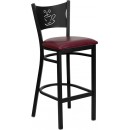 Flash Furniture HERCULES Series Black Coffee Back Metal Restaurant Bar Stool with Burgundy Vinyl Seat [XU-DG-60114-COF-BAR-BURV-GG] width=