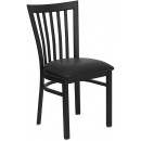 Flash Furniture HERCULES Series Black School House Back Metal Restaurant Chair with Black Vinyl Seat [XU-DG6Q4BSCH-BLKV-GG] width=