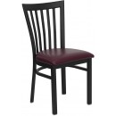 Flash Furniture HERCULES Series Black School House Back Metal Restaurant Chair with Burgundy Vinyl Seat [XU-DG6Q4BSCH-BURV-GG] width=
