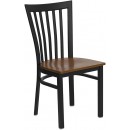 Flash Furniture HERCULES Series Black School House Back Metal Restaurant Chair with Cherry Wood Seat [XU-DG6Q4BSCH-CHYW-GG] width=