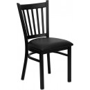 Flash Furniture HERCULES Series Black Vertical Back Metal Restaurant Chair with Black Vinyl Seat [XU-DG-6Q2B-VRT-BLKV-GG] width=