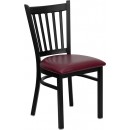 Flash Furniture HERCULES Series Black Vertical Back Metal Restaurant Chair with Burgundy Vinyl Seat [XU-DG-6Q2B-VRT-BURV-GG] width=