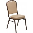 Flash Furniture HERCULES Series Crown Back Stacking Banquet Chair with Tan Vinyl and 2.5'' Thick Seat - Copper Vein Frame [FD-C01-COPPER-TN-VY-GG] width=