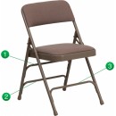Flash Furniture HERCULES Series Curved Triple Braced & Quad Hinged Beige Fabric Upholstered Metal Folding Chair [HA-MC309AF-BGE-GG] width=