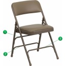 Flash Furniture HERCULES Series Curved Triple Braced & Quad Hinged Beige Vinyl Upholstered Metal Folding Chair [HA-MC309AV-BGE-GG] width=