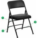 Flash Furniture HERCULES Series Curved Triple Braced & Quad Hinged Black Vinyl Upholstered Metal Folding Chair [HA-MC309AV-BK-GG] width=