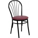 Flash Furniture HERCULES Series Fan Back Metal Chair - Burgundy Vinyl Seat [XU-698B-BGV-GG] width=