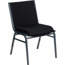 Flash Furniture HERCULES Series Heavy Duty, 3'' Thickly Padded, Black Patterned Upholstered Stack Chair [XU-60153-BK-GG] width=