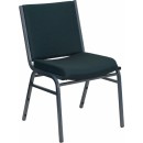 Flash Furniture HERCULES Series Heavy Duty, 3'' Thickly Padded, Green Patterned Upholstered Stack Chair [XU-60153-GN-GG] width=