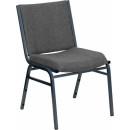 Flash Furniture HERCULES Series Heavy Duty, 3'' Thickly Padded, Gray Upholstered Stack Chair [XU-60153-GY-GG] width=