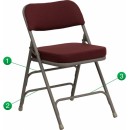 Flash Furniture HERCULES Series Premium Curved Triple Braced & Quad Hinged Burgundy Fabric Upholstered Metal Folding Chair [HA-MC320AF-BG-GG] width=