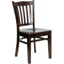 Flash Furniture HERCULES Series Walnut Finished Vertical Slat Back Wooden Restaurant Chair [XU-DGW0008VRT-WAL-GG] width=