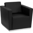 Flash Furniture HERCULES Trinity Series Flash Furniture Contemporary Black Leather Chair with Stainless Steel Base [ZB-TRINITY-8094-CHAIR-BK-GG] width=