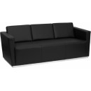 Flash Furniture HERCULES Trinity Series Flash Furniture Contemporary Black Leather Sofa with Stainless Steel Base [ZB-TRINITY-8094-SOFA-BK-GG] width=