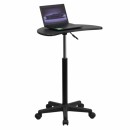 Flash Furniture  Height Adjustable Mobile Laptop Computer Desk with Black Top [NAN-JN-2792-GG] width=