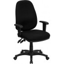 Flash Furniture High Back Black Fabric Ergonomic Computer Chair with Height Adjustable Arms [BT-661-BK-GG] width=