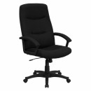 Flash Furniture High Back Black Fabric Executive Swivel Office Chair [BT-134A-BK-GG] width=