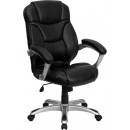 Flash Furniture High Back Black Leather Flash Furniture Contemporary Office Chair [GO-725-BK-LEA-GG] width=