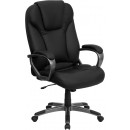 Flash Furniture High Back Black Leather Executive Office Chair [BT-9066-BK-GG] width=