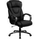 Flash Furniture High Back Black Leather Executive Office Chair [BT-9069-BK-GG] width=